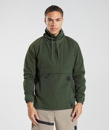Pánské Accessories Gymshark Retake Anorak Olivy Zelené | CZ 2771JPQ